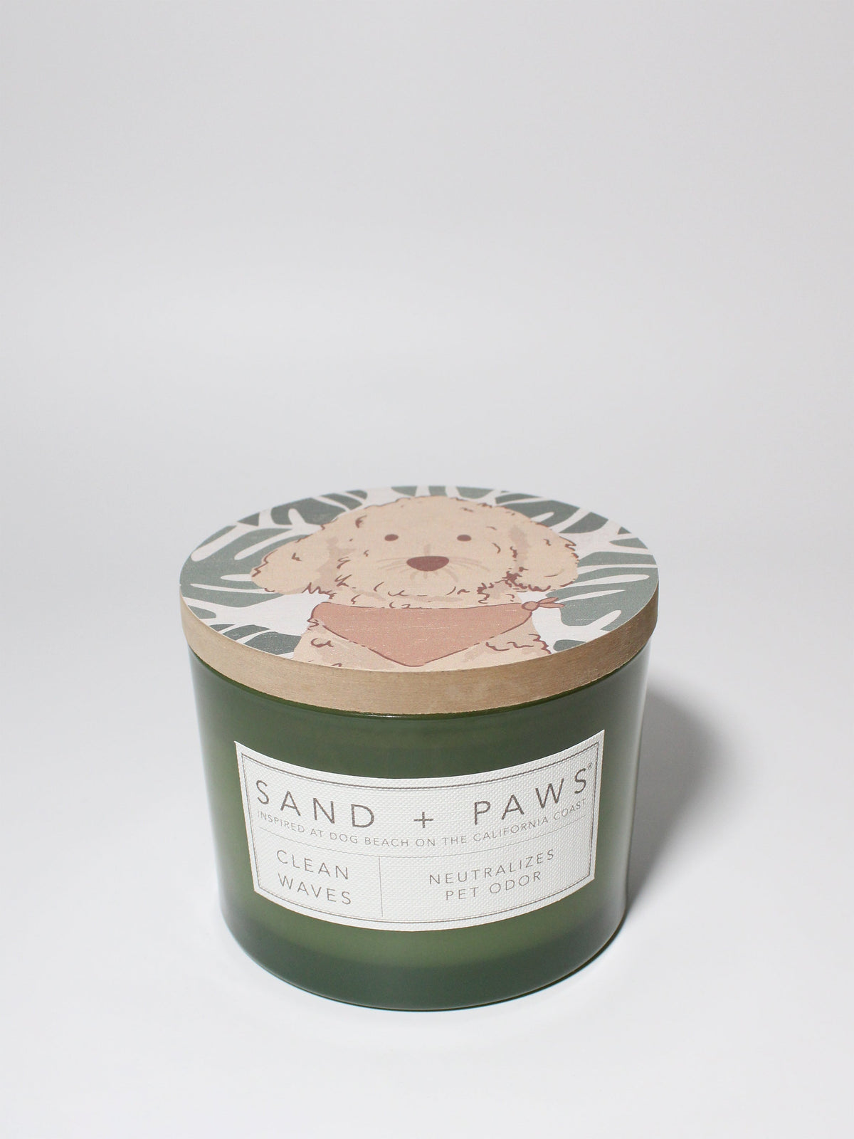 Aromatic Sand + Paws Clean Waves 12 oz scented candle