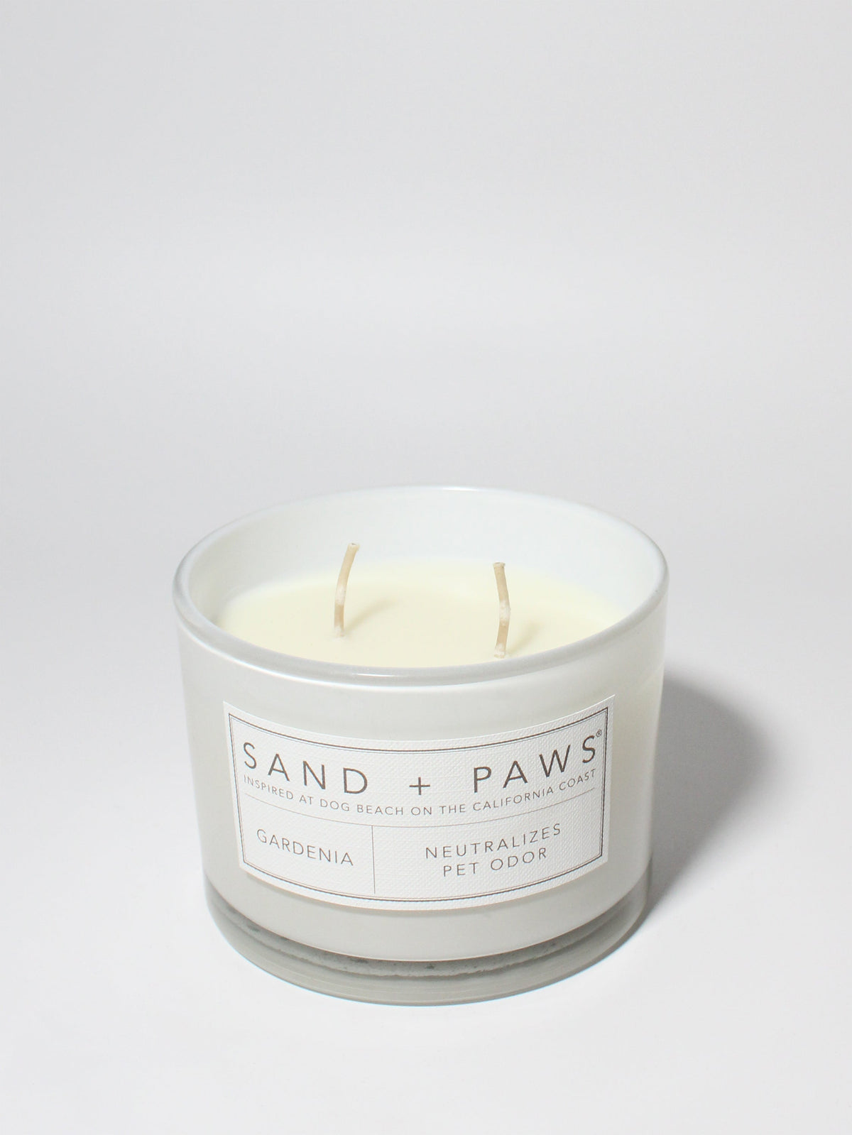 Aromatic Sand + Paws Gardenia 12 oz scented candle