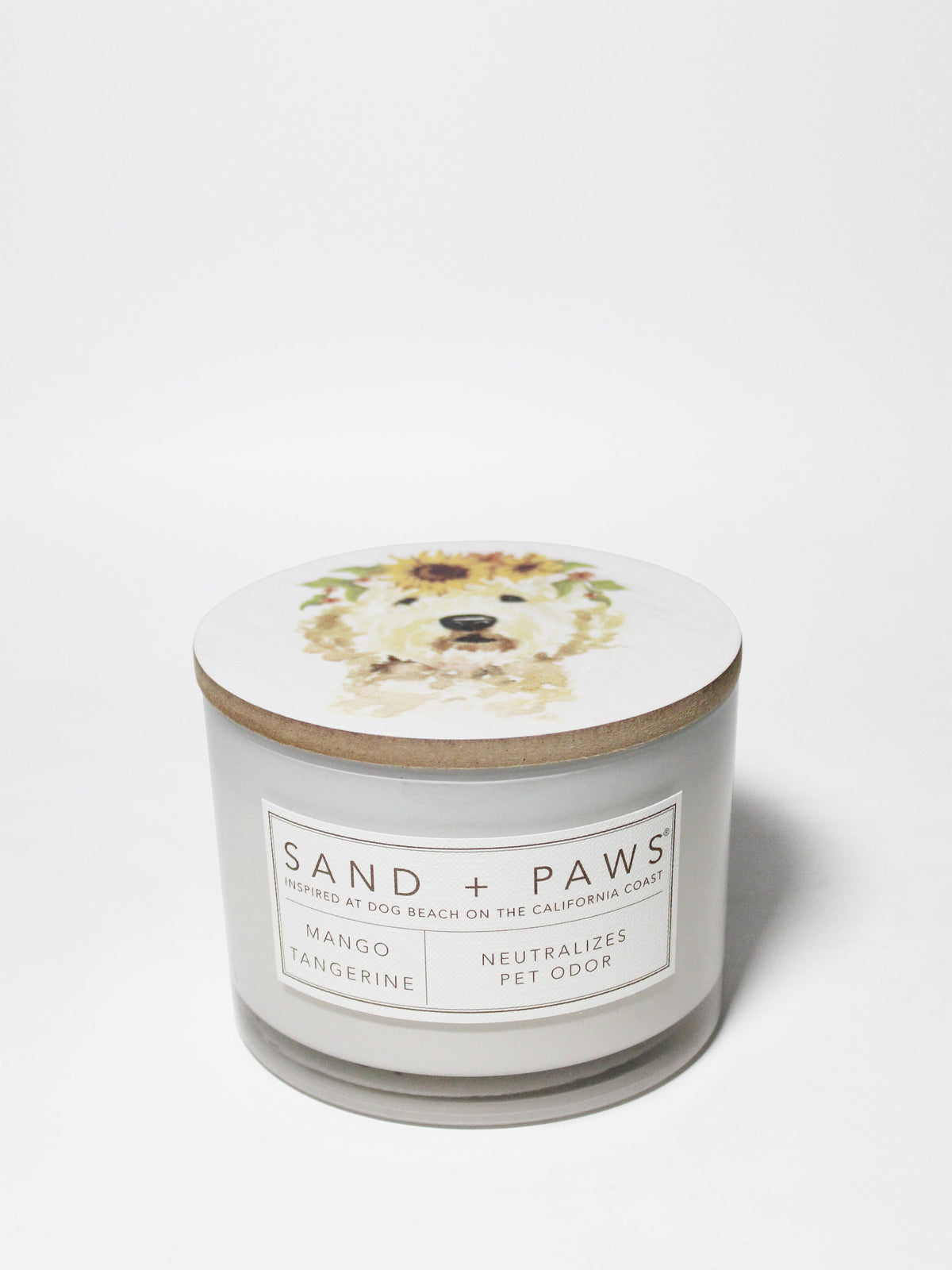 Aromatic Sand + Paws Mango Tangerine 12 oz scented candle