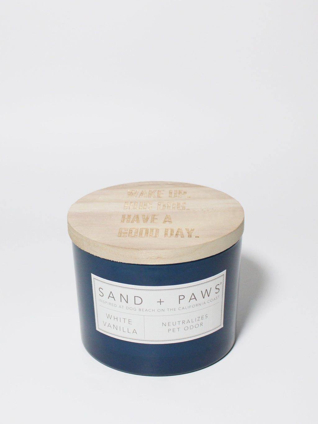 Aromatic Sand + Paws White Vanilla 12 oz scented candle