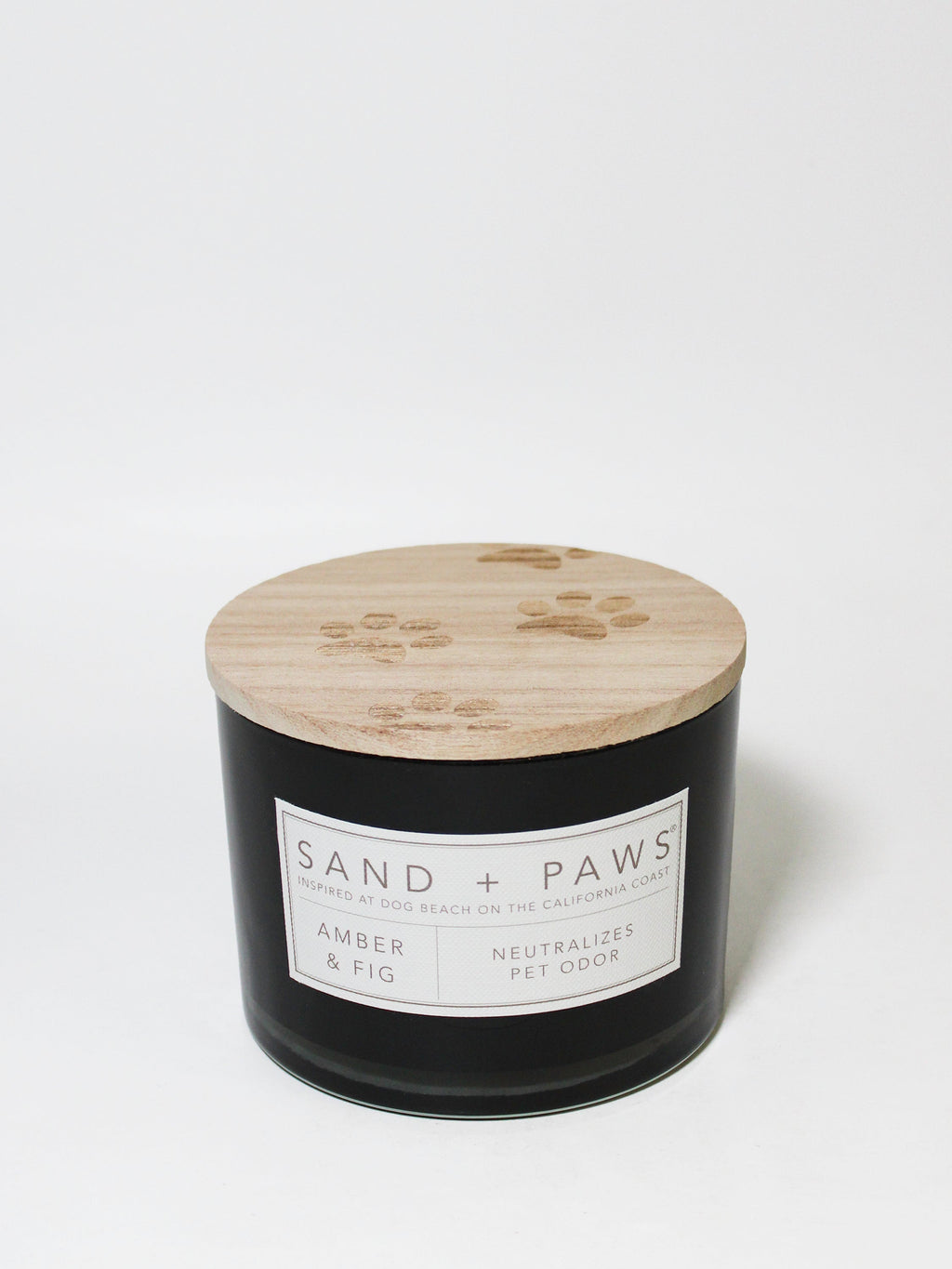 Aromatic Sand + Paws Amber & Fig 12 oz scented candle