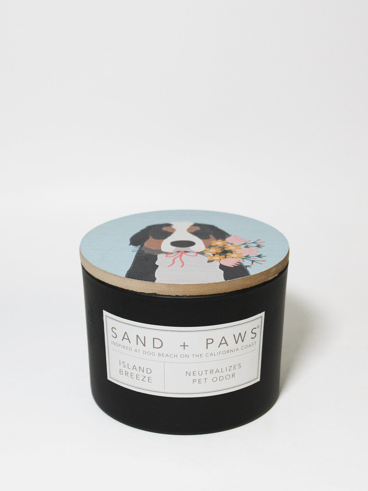 Aromatic Sand + Paws Island Breeze 12 oz scented candle
