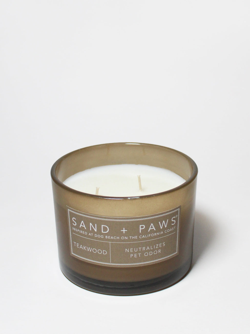 Aromatic Sand + Paws Teakwood 12 oz scented candle