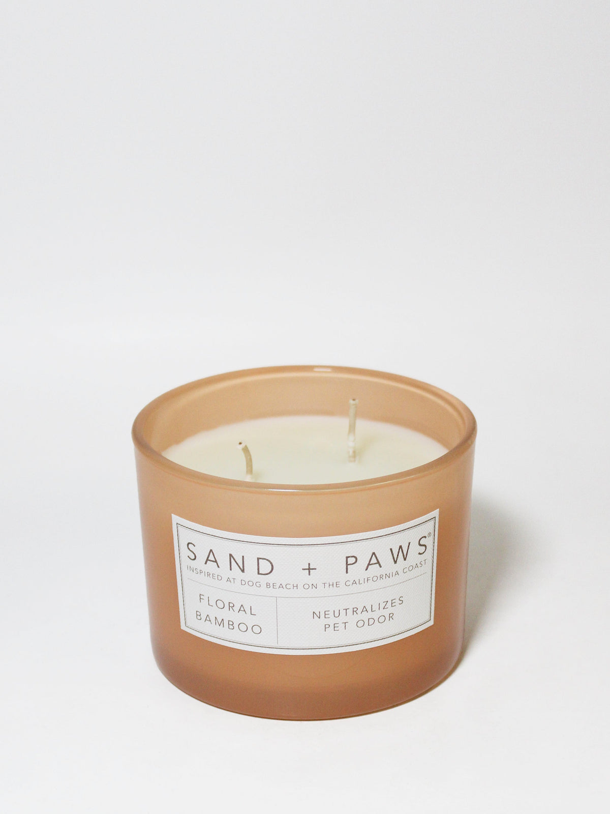 Aromatic Sand + Paws Floral Bamboo 12 oz scented candle