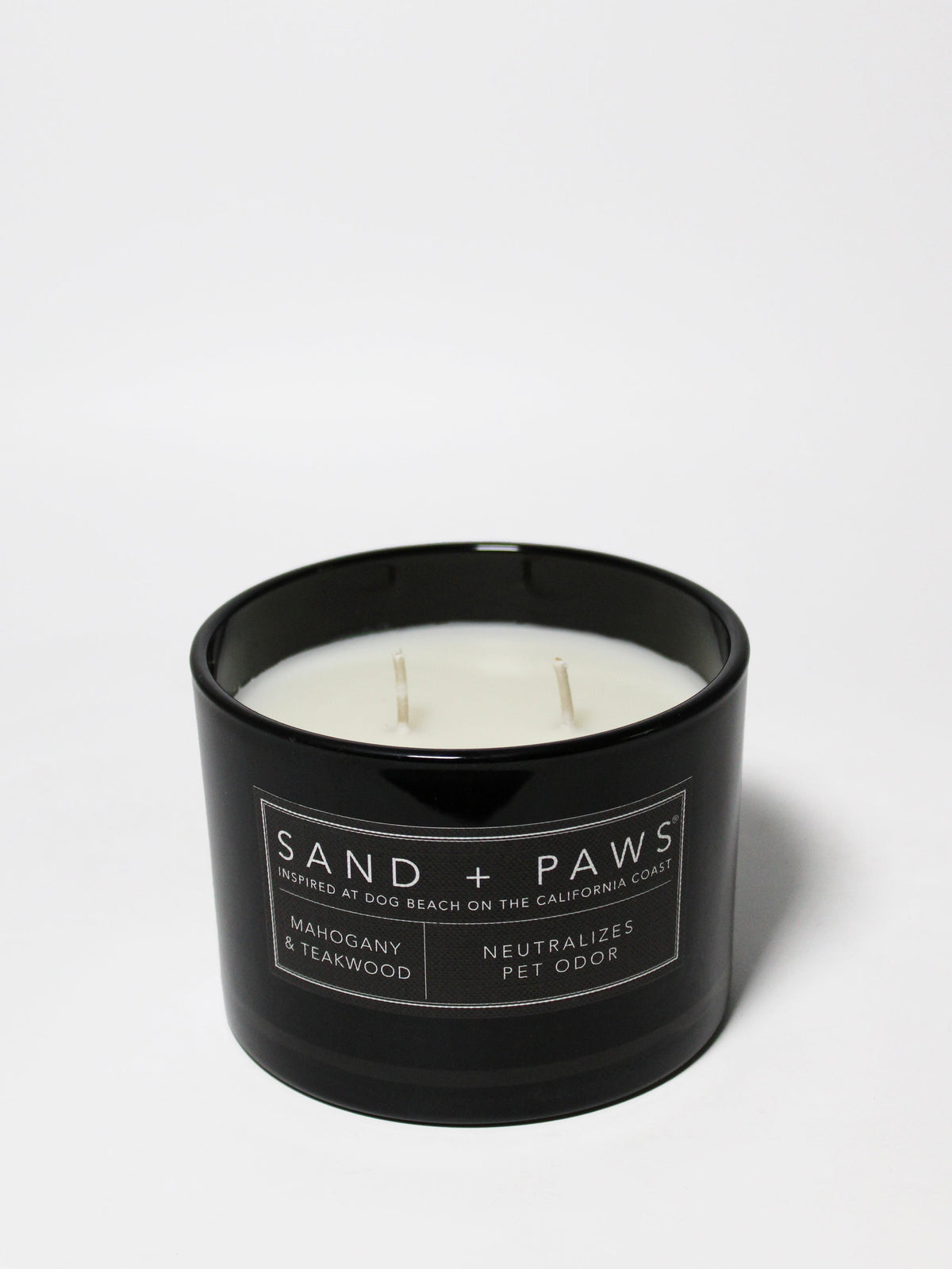 Aromatic Sand + Paws Mahogany & Teakwood 12 oz scented candle