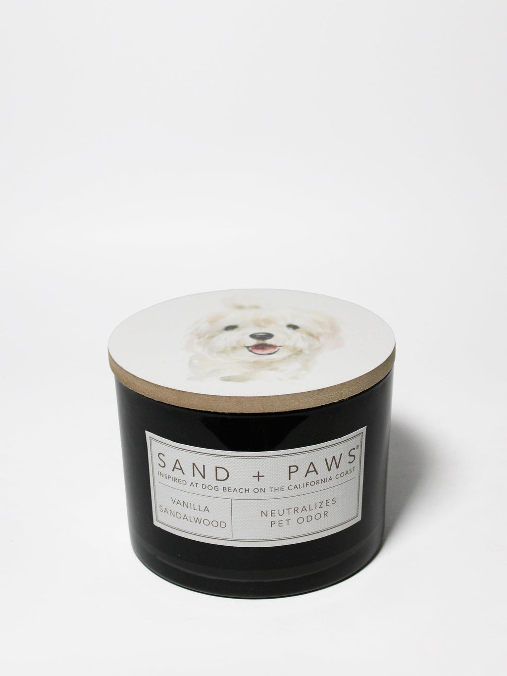 Aromatic Sand + Paws Vanilla Sandalwood 12 oz scented candle