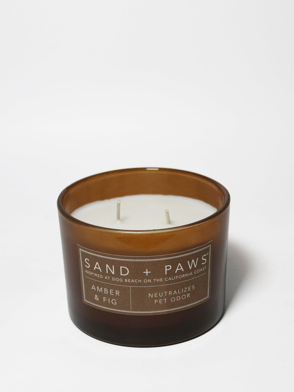 Aromatic Sand + Paws Amber & Fig 12 oz scented candle