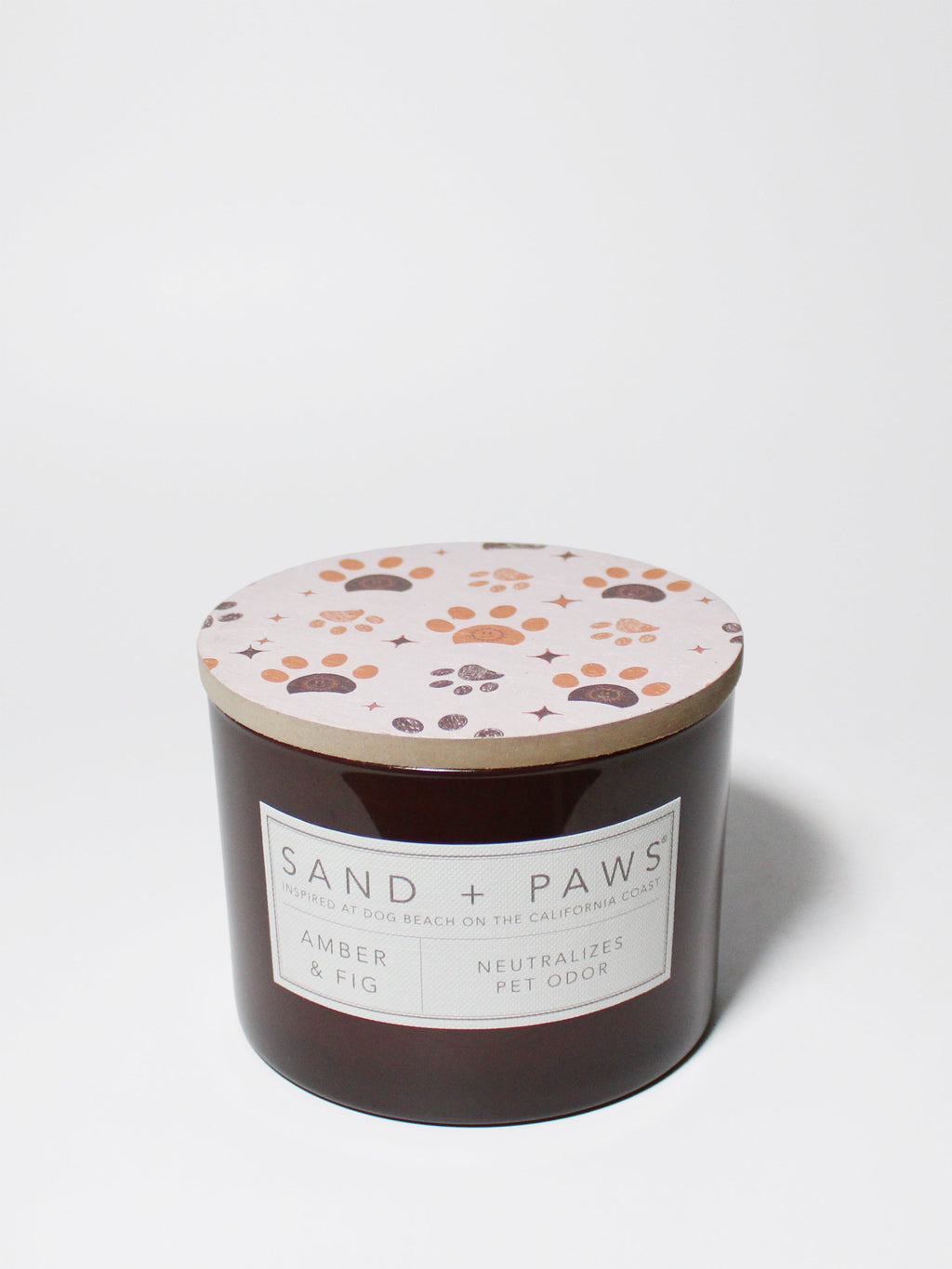 Aromatic Sand + Paws Amber & Fig 12 oz scented candle