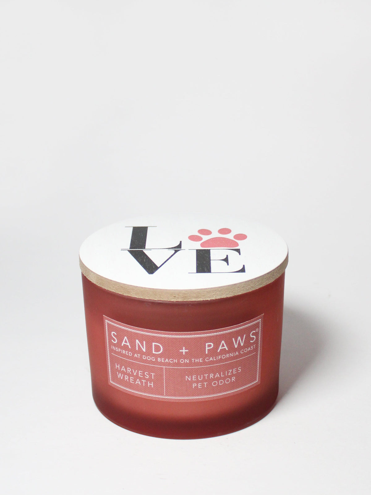 Aromatic Sand + Paws Harvest Wreath 12 oz scented candle