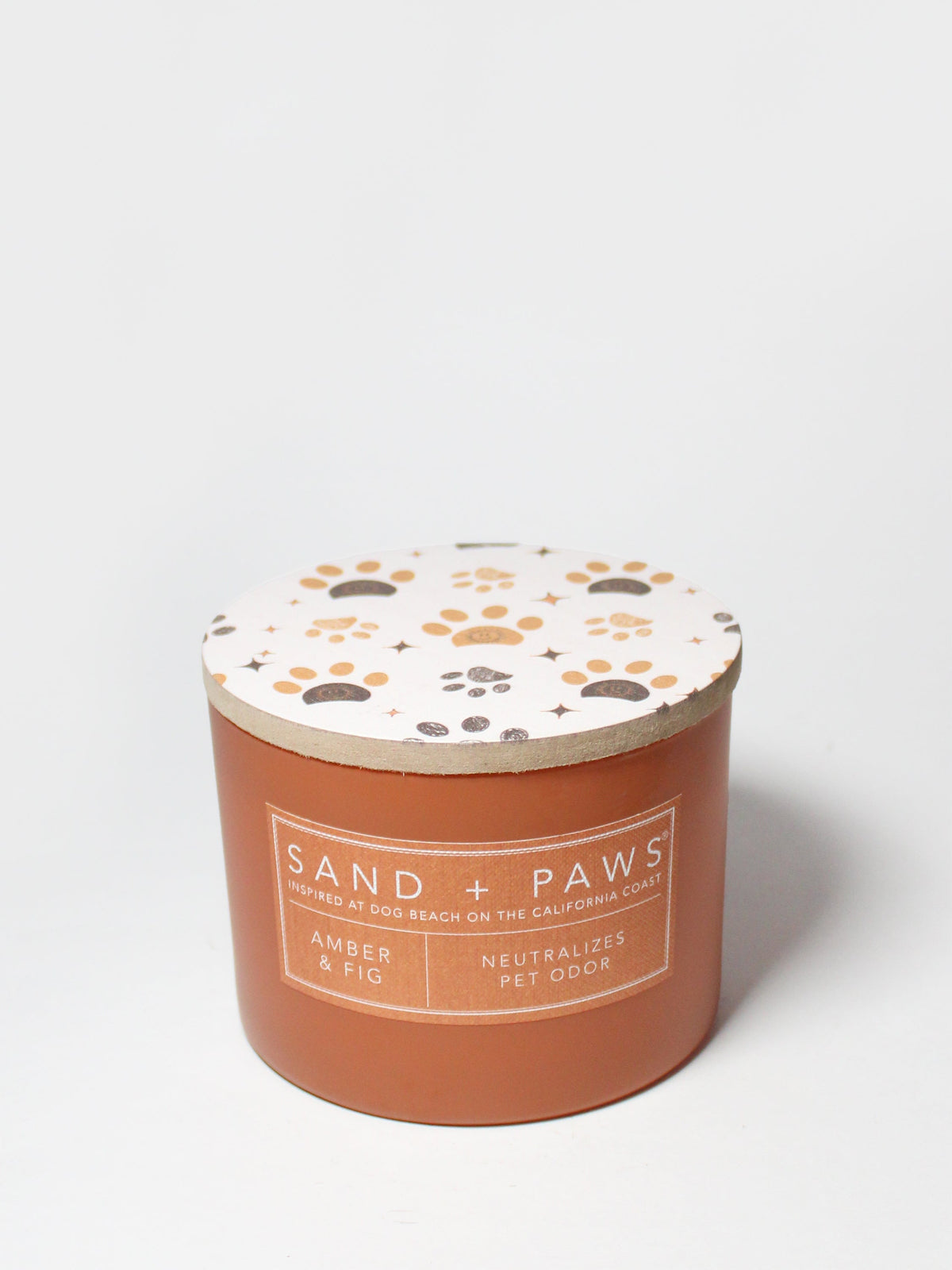 Aromatic Sand + Paws Amber & Fig 12 oz scented candle
