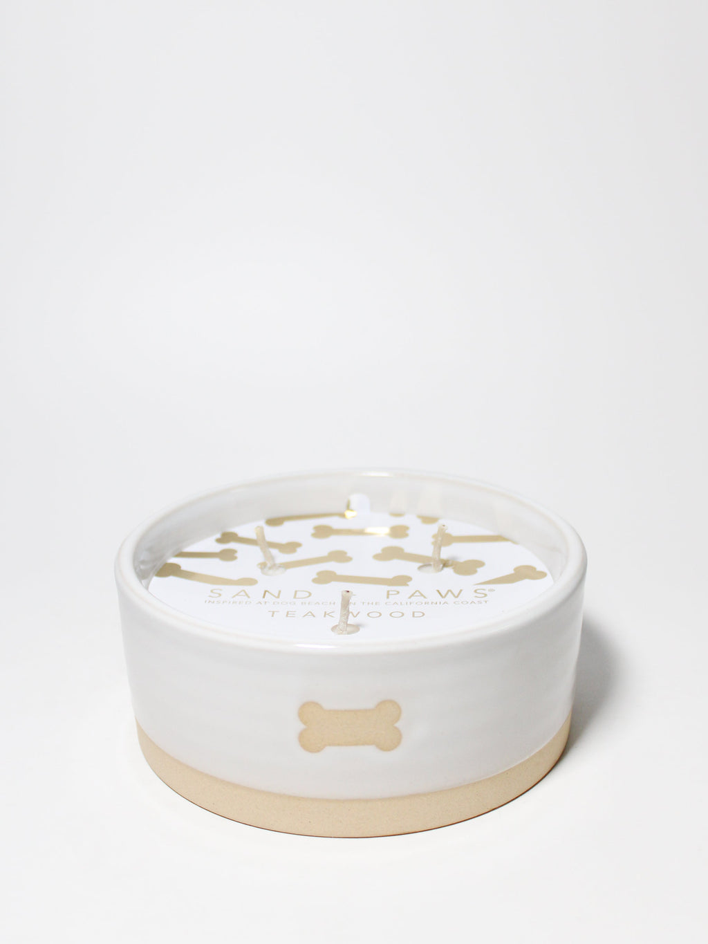 Aromatic Sand + Paws Teakwood 12 oz scented candle