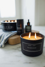 Aromatic Teakwood 12 oz scented candle