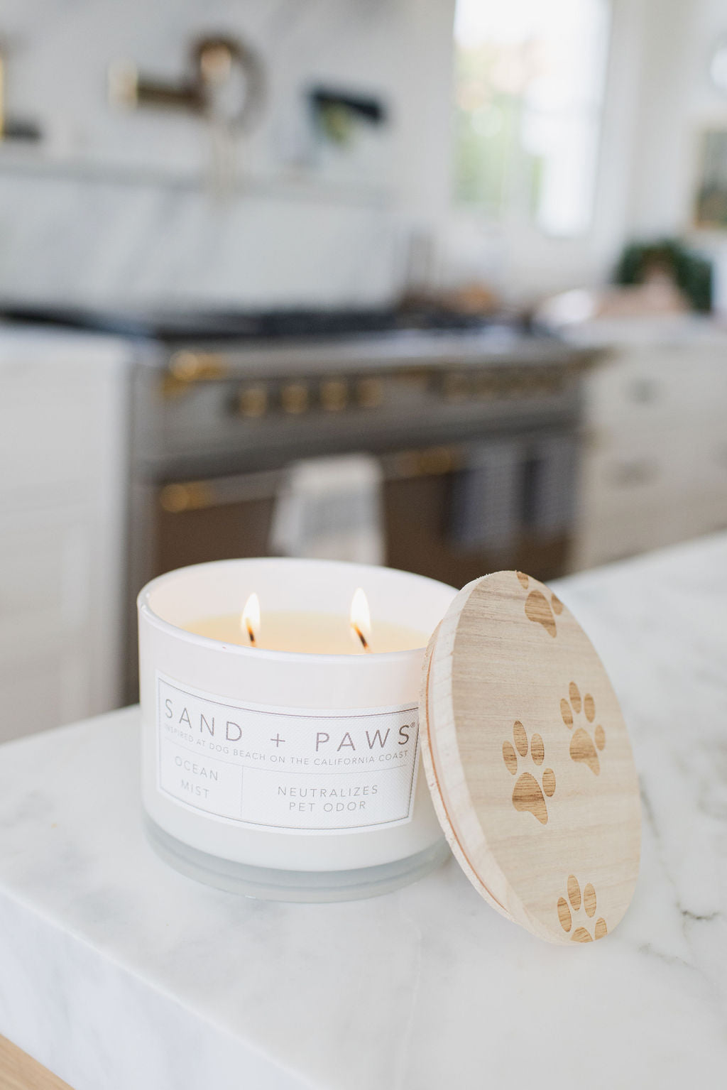 Aromatic Sand + Paws Ocean Mist 12 oz scented candle