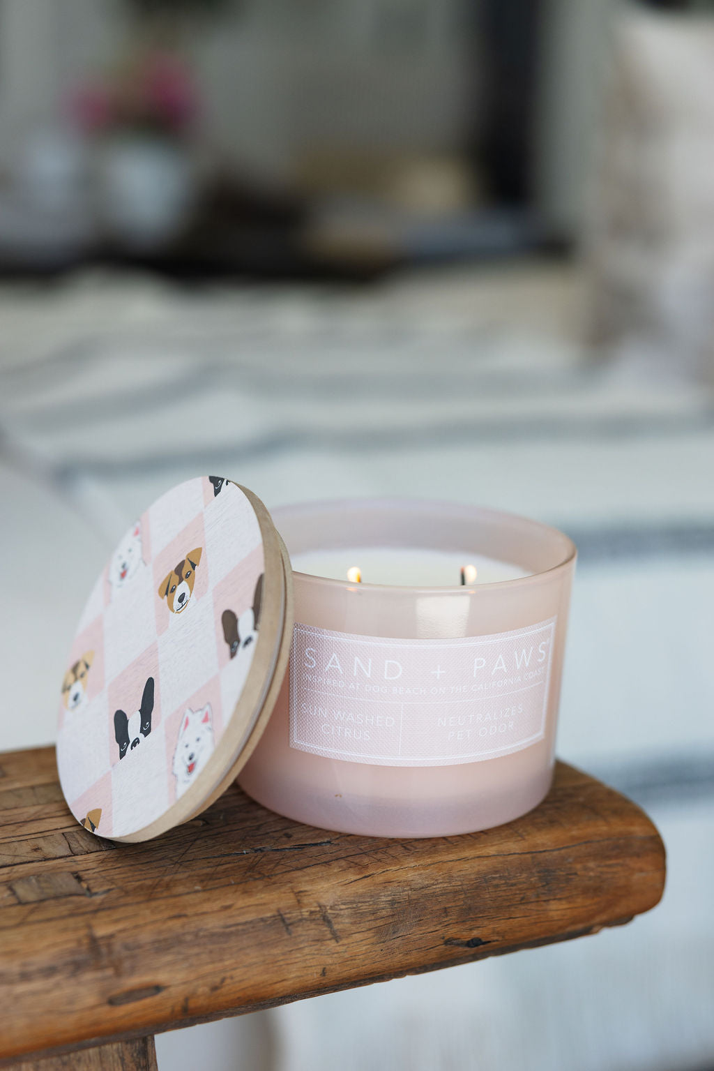Aromatic Sand + Paws Sun Washed Citrus 12 oz scented candle