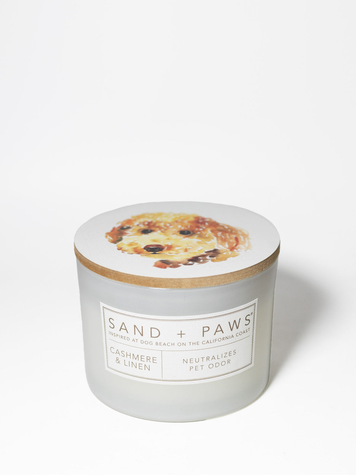 Aromatic Sand + Paws Cashmere & Linen 12 oz scented candle