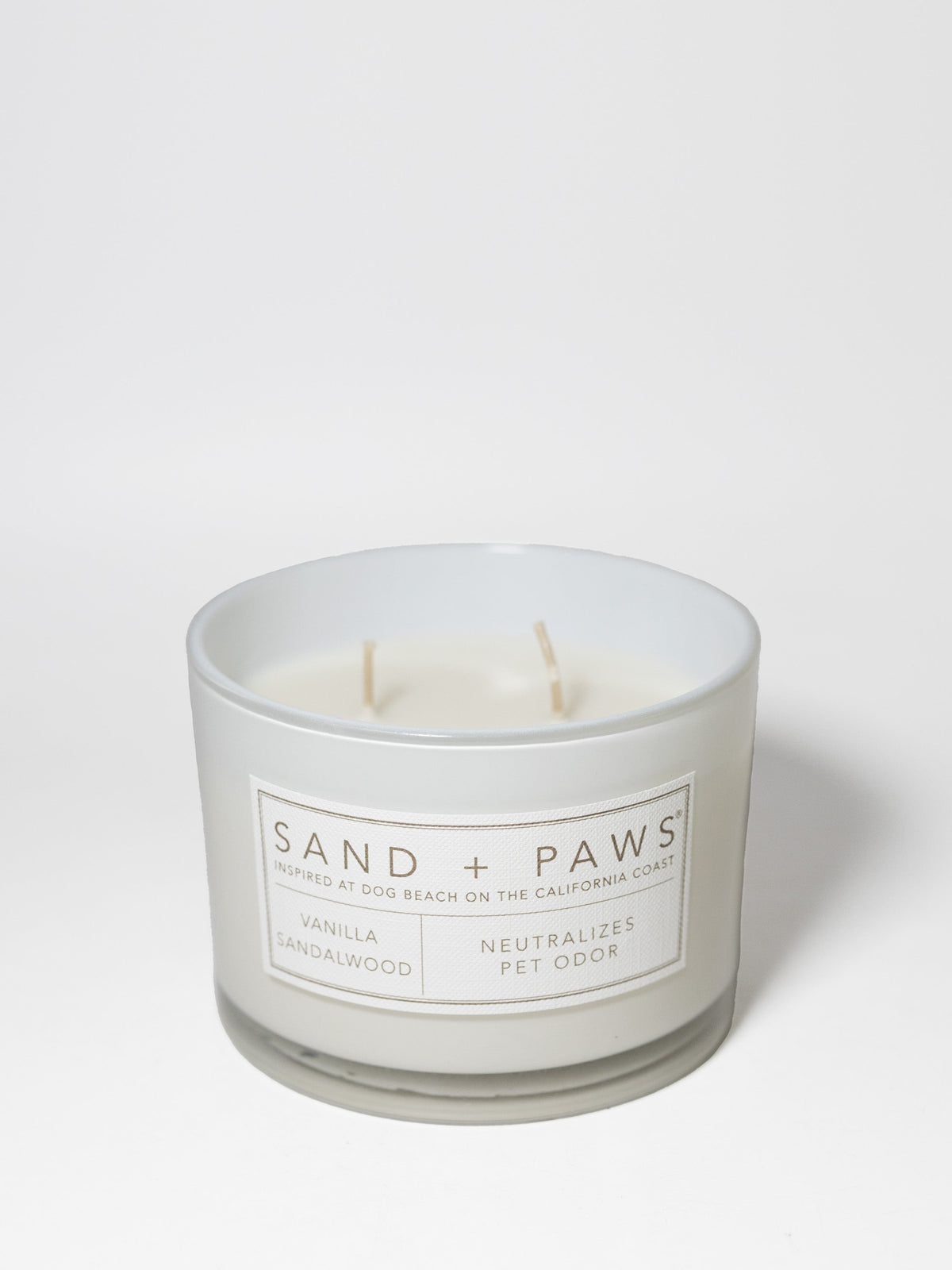 Aromatic Sand + Paws Vanilla Sandalwood 12 oz scented candle