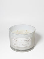 Aromatic Sand + Paws Vanilla & Amber 12 oz scented candle