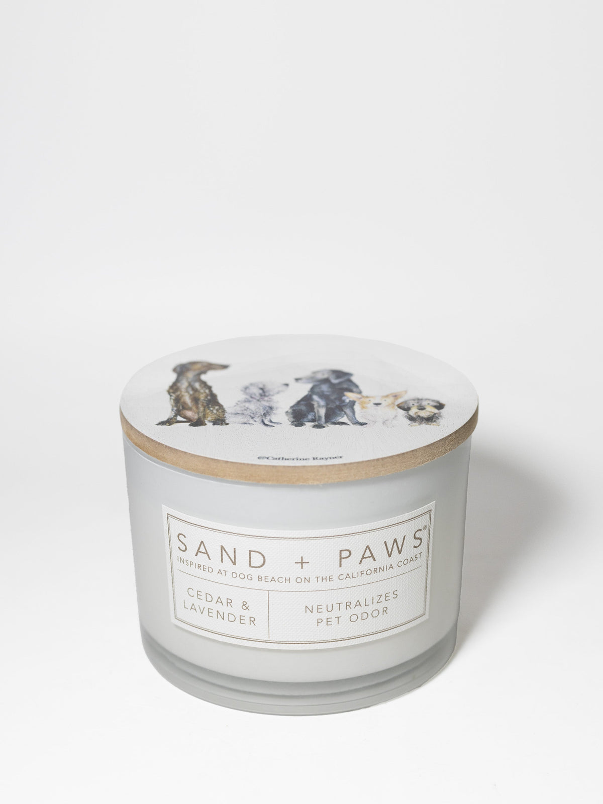 Aromatic Sand + Paws Cedar & Lavender 12 oz scented candle