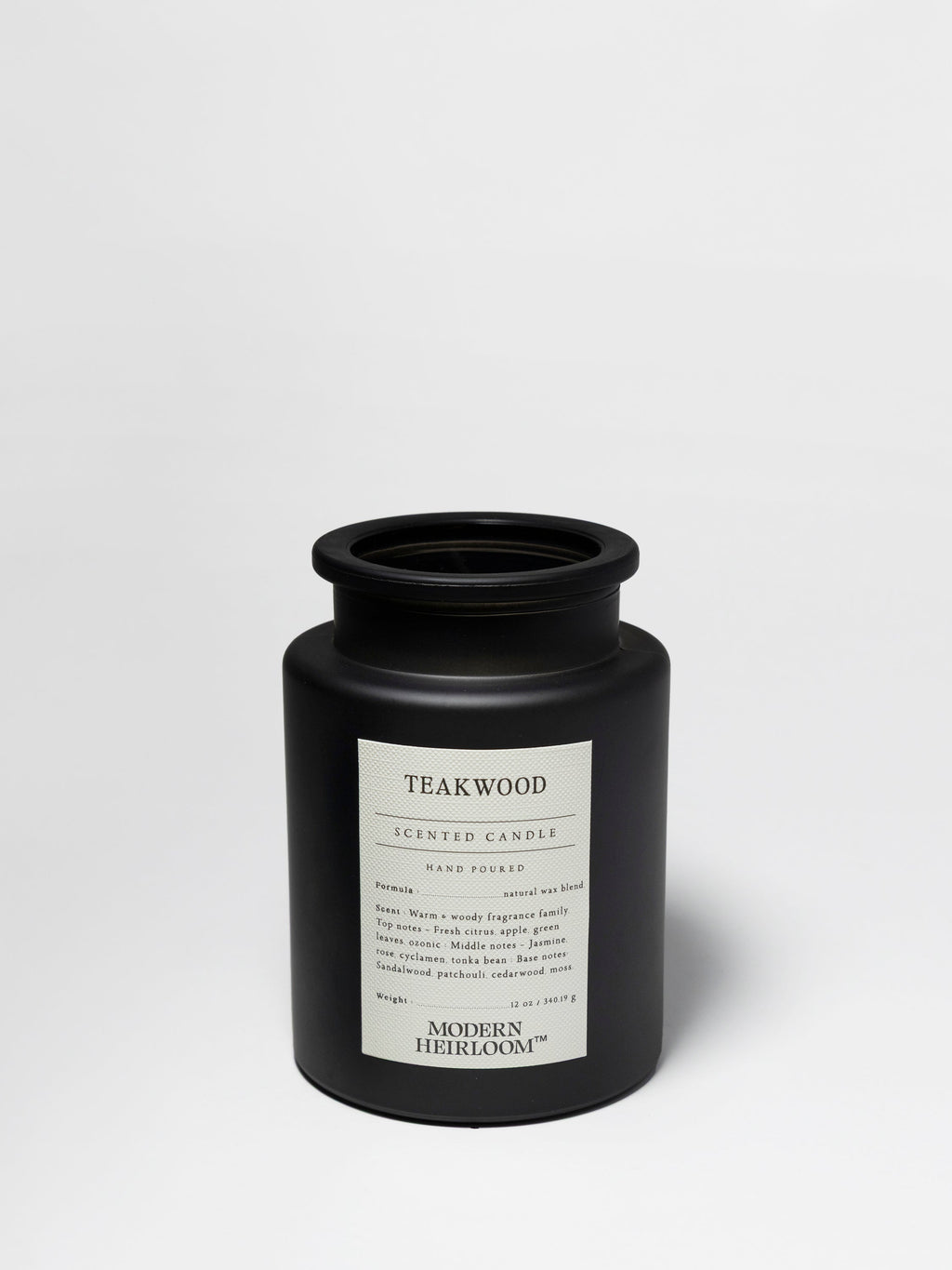 Aromatic Teakwood 12 oz scented candle