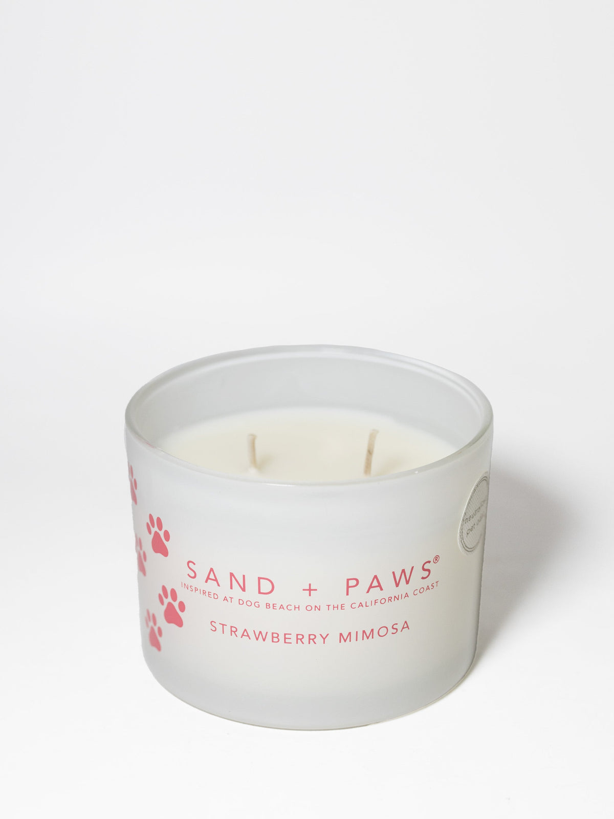Aromatic Sand + Paws Strawberry Mimosa 12 oz scented candle