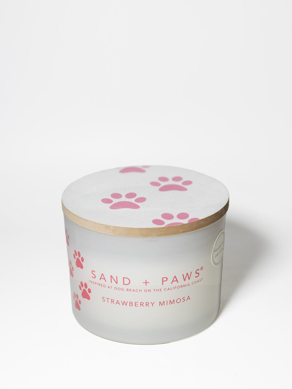 Aromatic Sand + Paws Strawberry Mimosa 12 oz scented candle