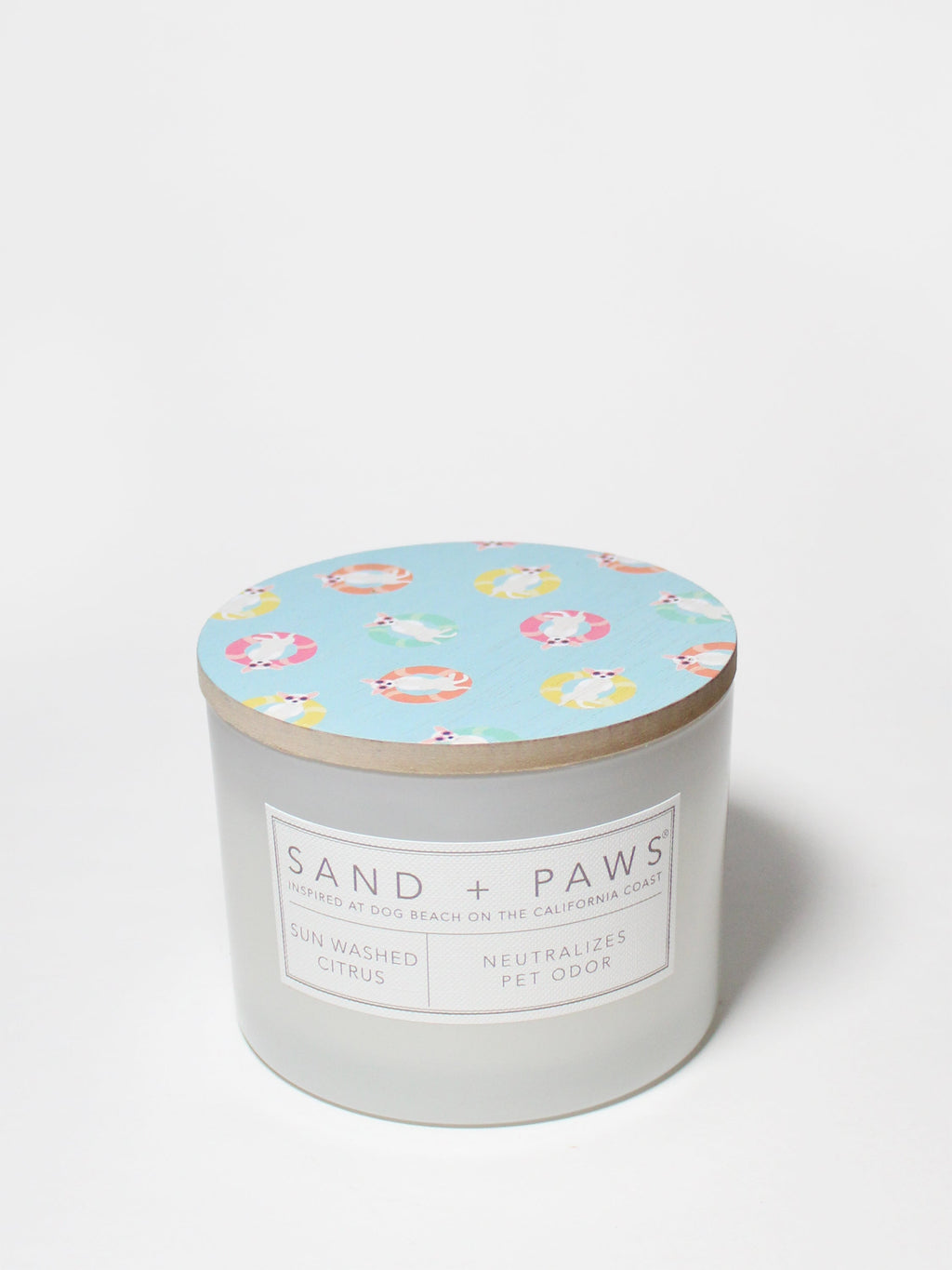 Aromatic Sand + Paws Sun Washed Citrus 12 oz scented candle