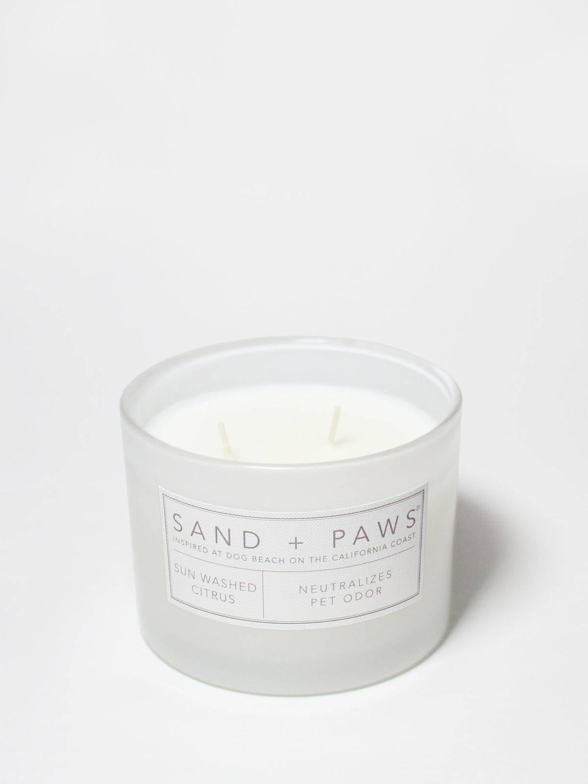 Aromatic Sand + Paws Sun Washed Citrus 12 oz scented candle