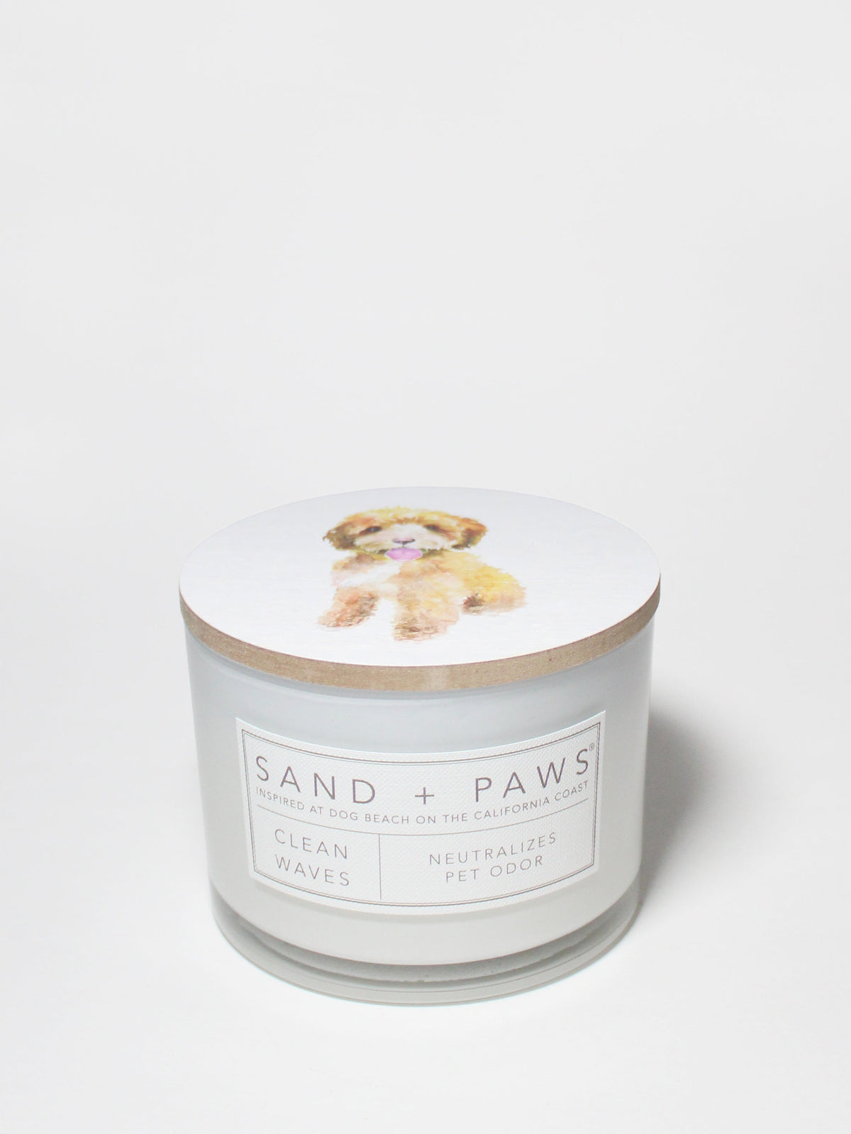 Aromatic Sand + Paws Clean Waves 12 oz scented candle