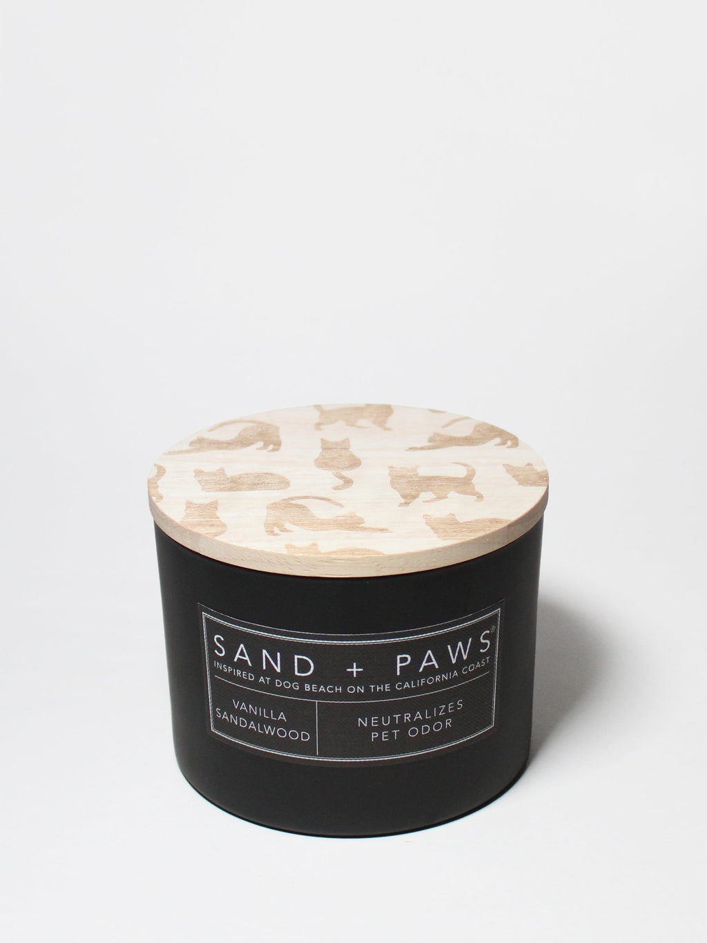 Aromatic Sand + Paws Vanilla Sandalwood 12 oz scented candle